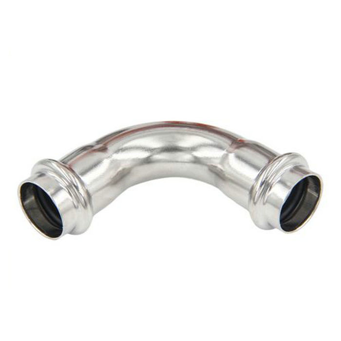 卡壓式不銹鋼管件：A型90°彎頭