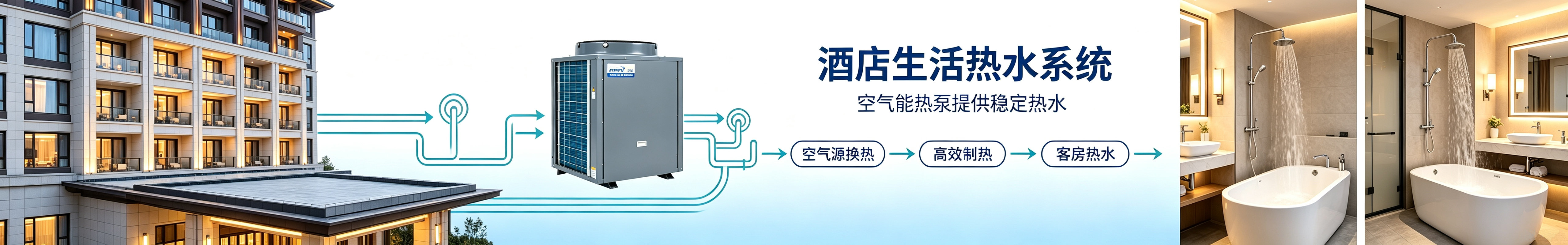 酒店空氣能熱水解決方案